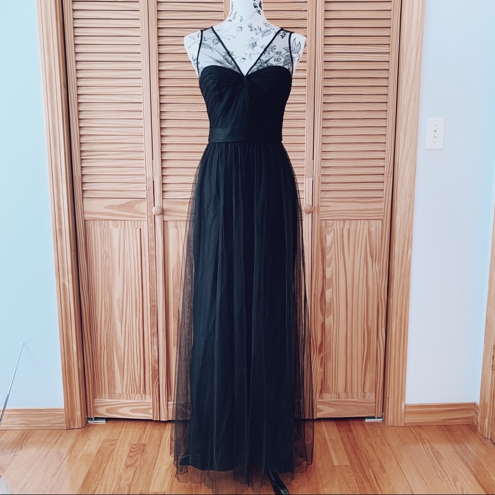 Amsale black bridesmaid dress